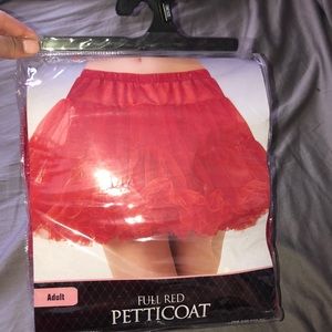 Adult full red petticoat